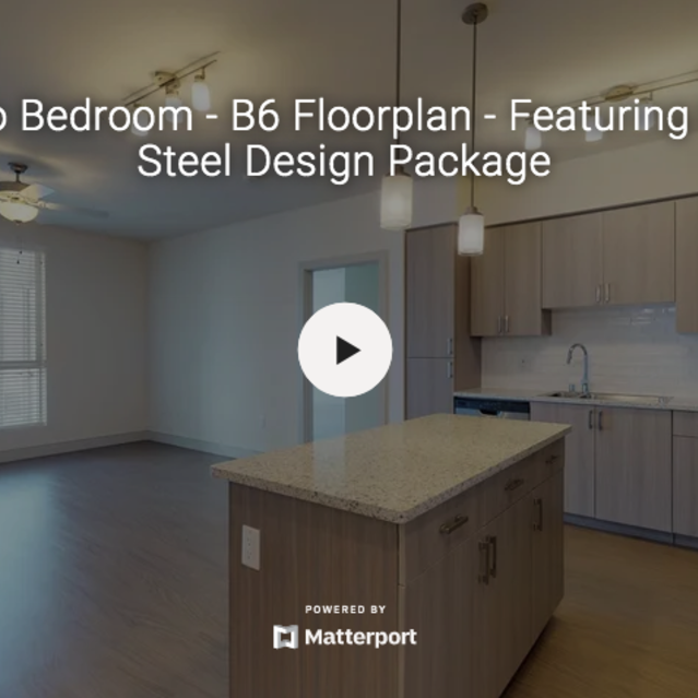 808 West - B6 Floor plan featuring two bedroom and the Steel Design package