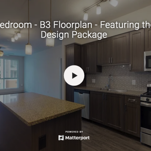 808 West - B3 floor plan featuring two bedroom and the Iron Design Package